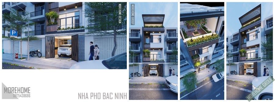 Thiết kế kiến trúc nhà phố tại Bắc Ninh
